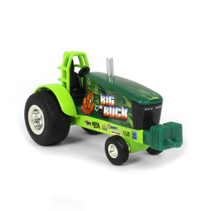 1/64 Big Buck Green and Yellow Die-cast Pulling Tractor by ERTL