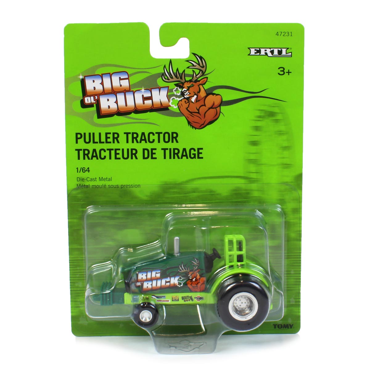 1/64 Big Ol Buck Green Pulling Tractor by ERTL — Outback Toys
