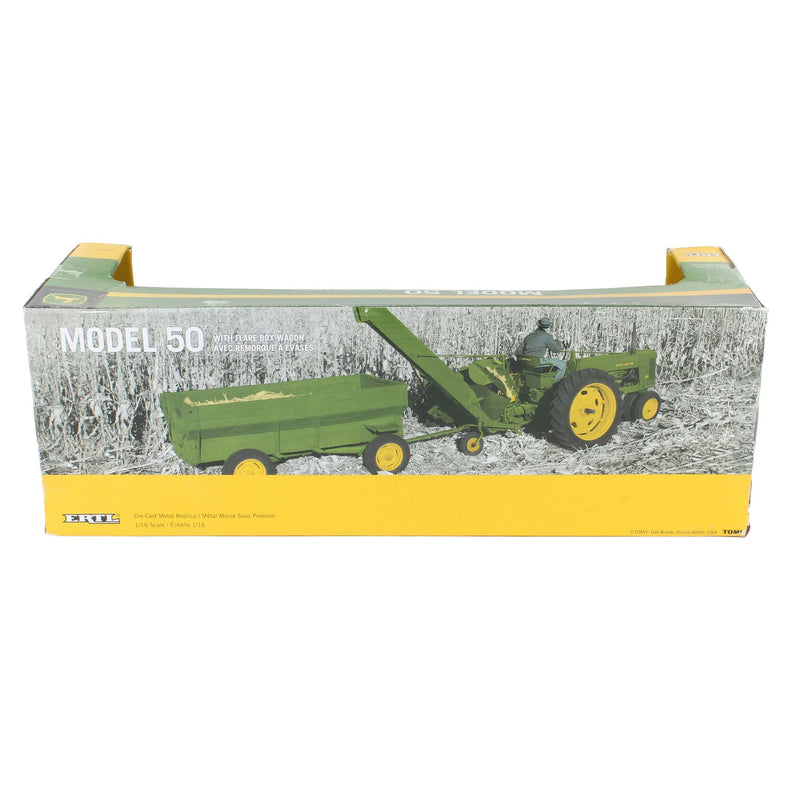 1/16 John Deere 50 Narrow Front Tractor with FlareBox Wagon by ERTL
