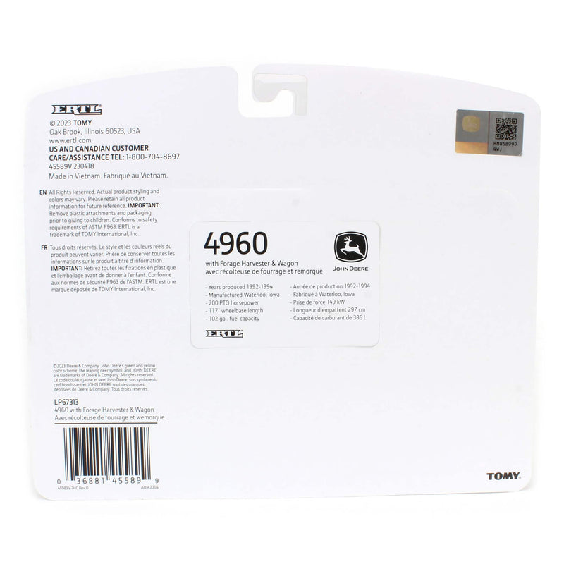 1/64 John Deere 4960 with Pull-Type Forage Harvester and Wagon