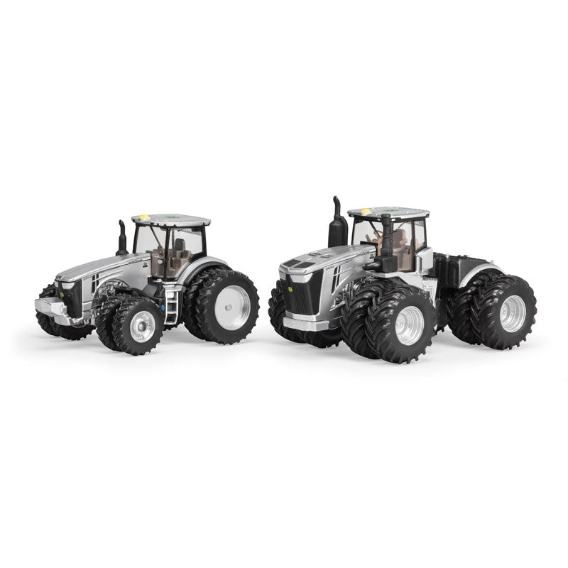 1/64 Limited Edition 100 Years Silver and Black John Deere 9570R and 8400R Two Piece Set