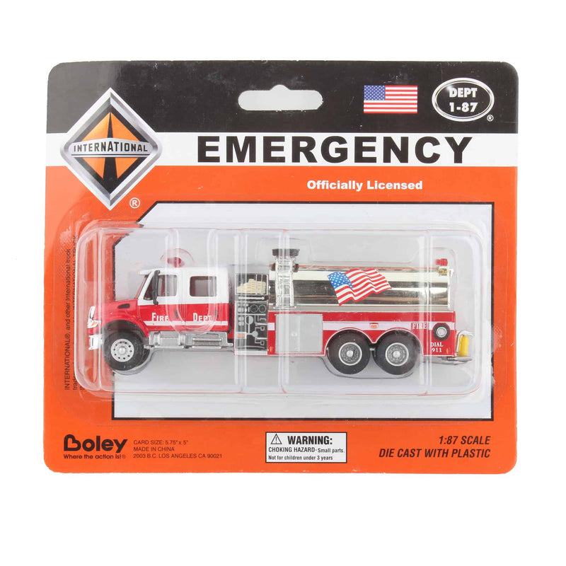 1/87 Boley International Fire Tanker Truck with American Flag