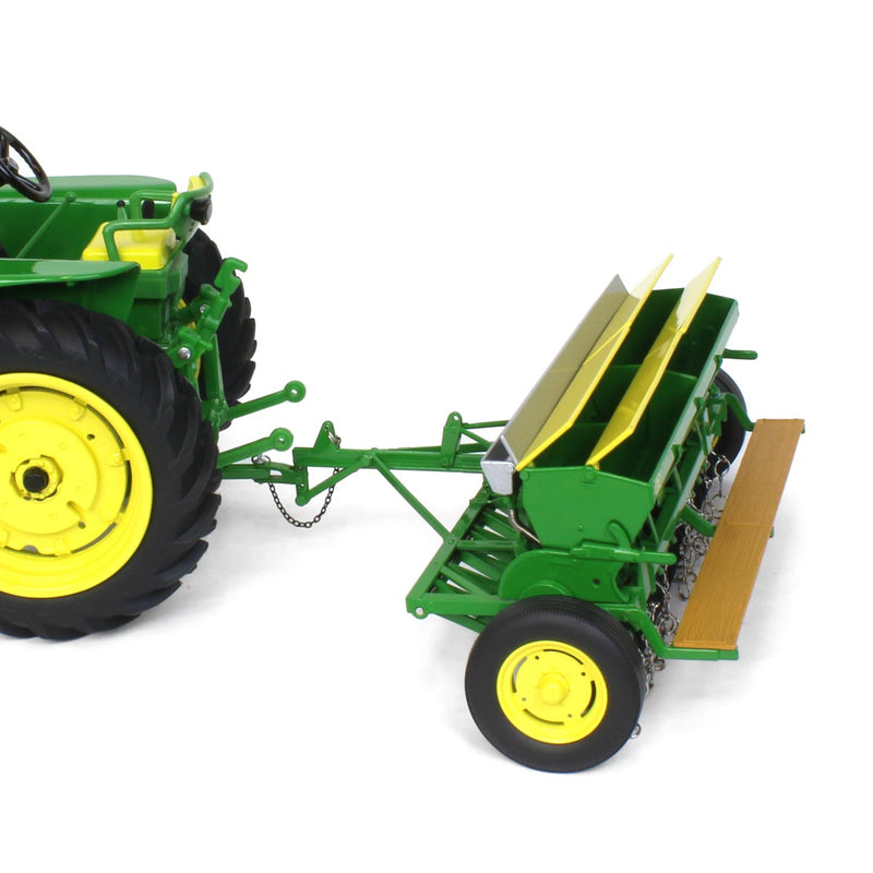 (B&D) 1/16 John Deere 730 Tractor with Wide Front & Grain Drill, ERTL Prestige Collection - Damaged Item