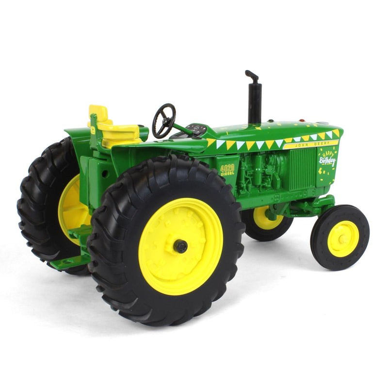 (B&D) 1/16 John Deere 4020 "Happy Birthday" Tractor with Wide Front by ERTL - Damaged Box