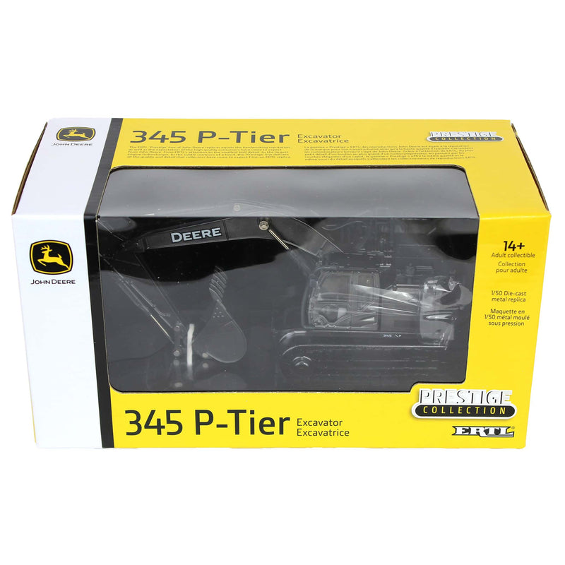 Gun Metal Chase Unit ~ 1/50 John Deere 345 P-Tier Excavator, ERTL Prestige Collection