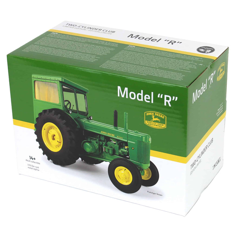 (B&D) 1/16 John Deere Model R Tractor with Cab by ERTL, 2024 Two-Cylinder Club - Damaged Box