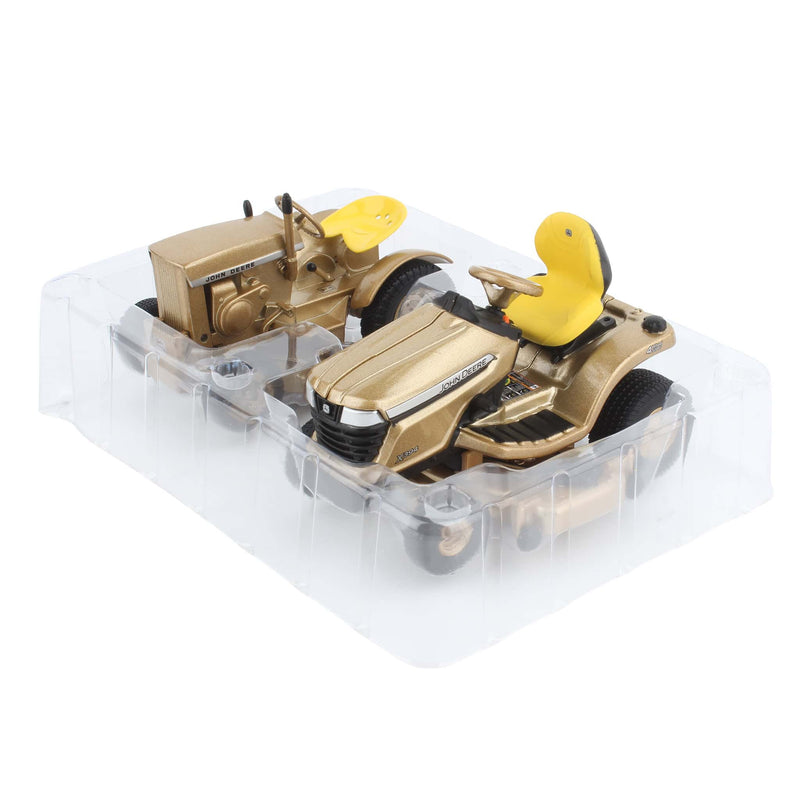 Gold Chase Unit ~ 1/16 John Deere 110 & X394 Lawn Tractor Set, ERTL Prestige Collection 60th Anniversary