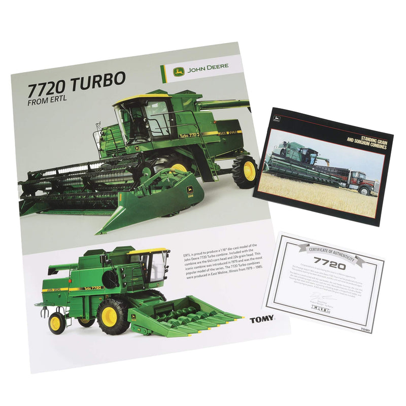 1/16 John Deere 7720 Turbo Combine with Corn Head & Grain Head, ERTL Prestige Select #4