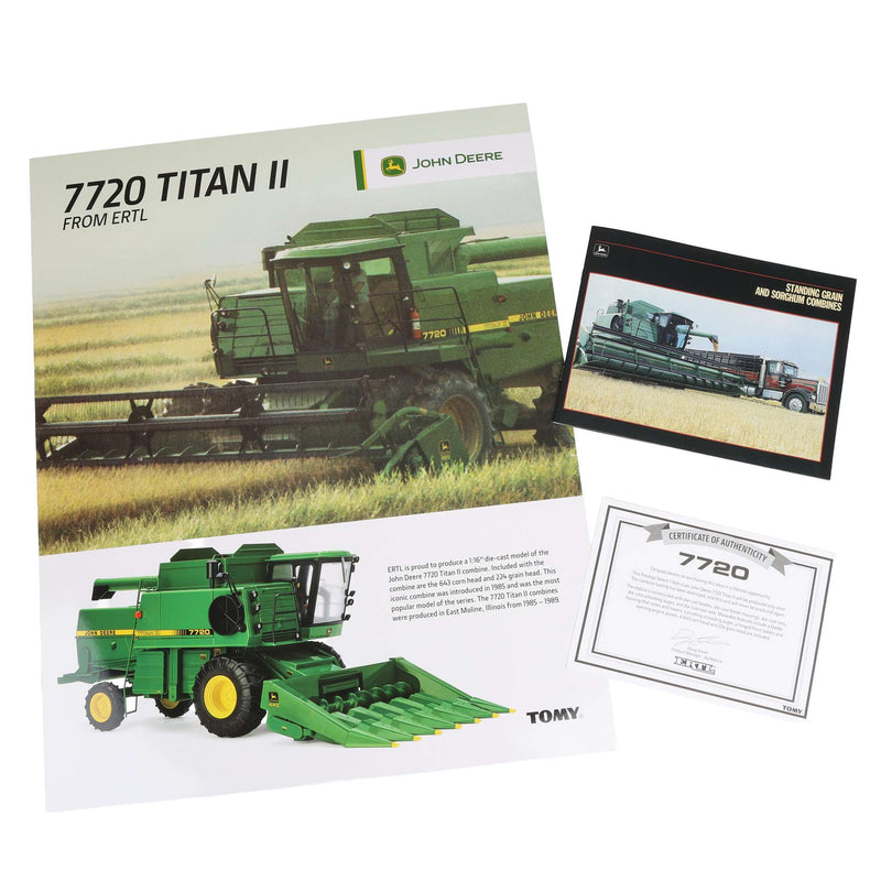 Set of 2 Versions ~ 1/16 John Deere 7720 Turbo & Titan II Combines, ERTL Prestige Select #4