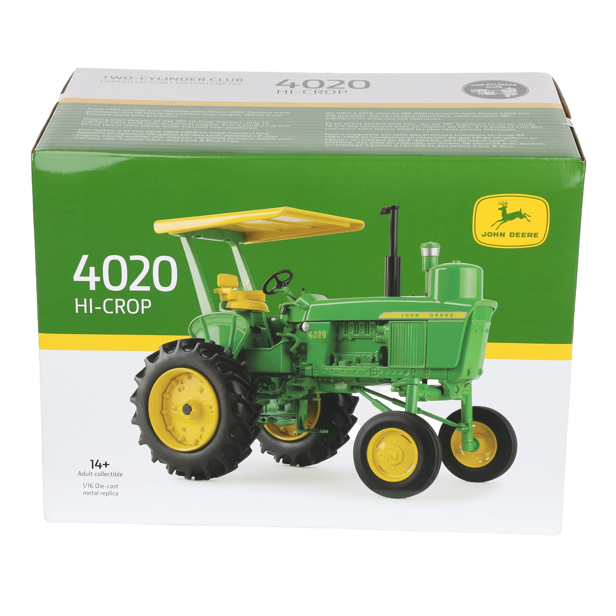 4020 Rops 1/16 John Deere 4020 LP Gas Hi-Crop Tractor with ROPS & Canopy by ERTL ...