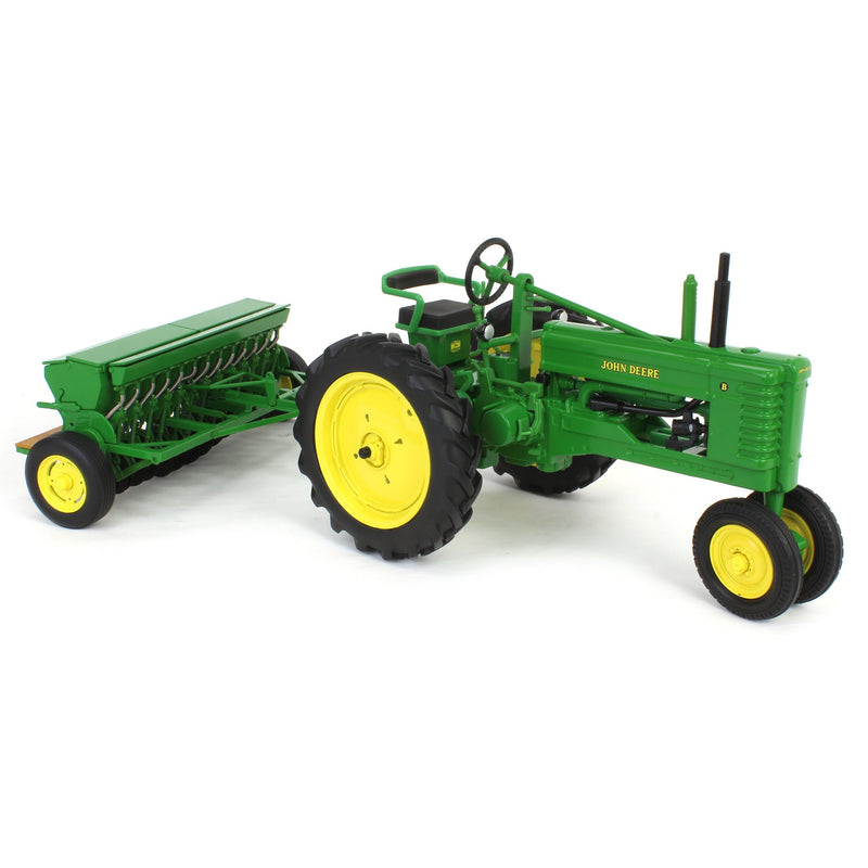 1/16 John Deere Model B Tractor with Grain Drill, 2025 Classic Green Reunion, ERTL Prestige Collection