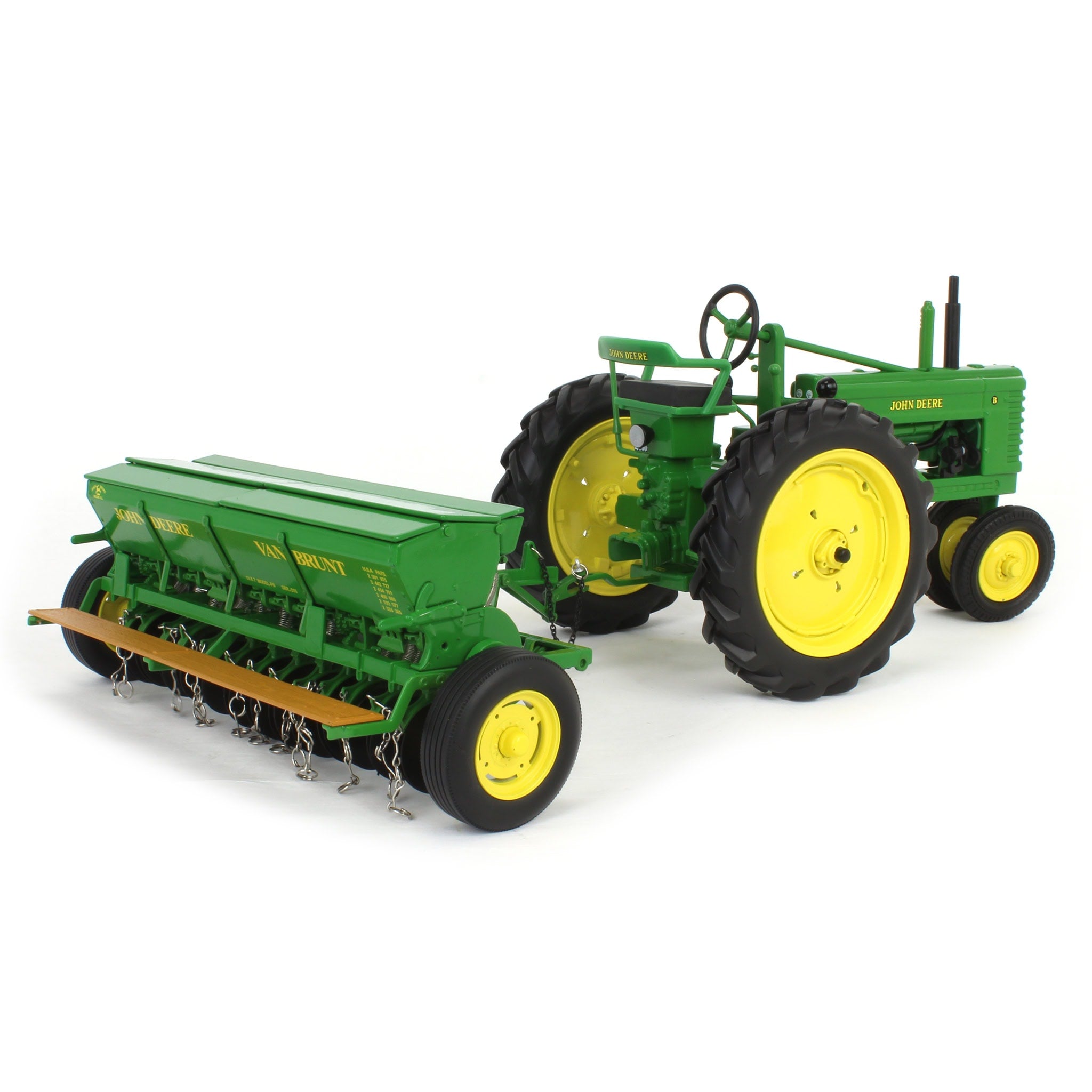 1/16 John Deere Model B Tractor with Grain Drill, 2025 Classic Green R ...