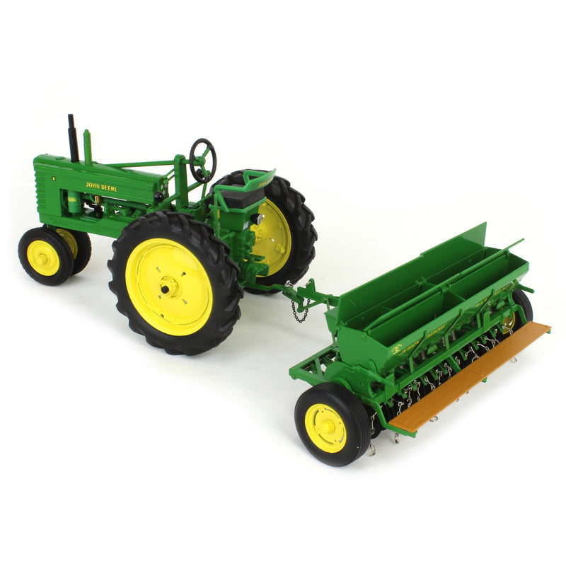 1/16 John Deere Model B Tractor with Grain Drill, 2025 Classic Green Reunion, ERTL Prestige Collection