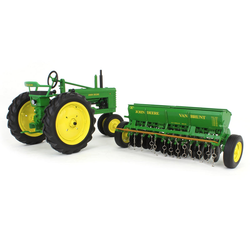 1/16 John Deere Model B Tractor with Grain Drill, 2025 Classic Green Reunion, ERTL Prestige Collection