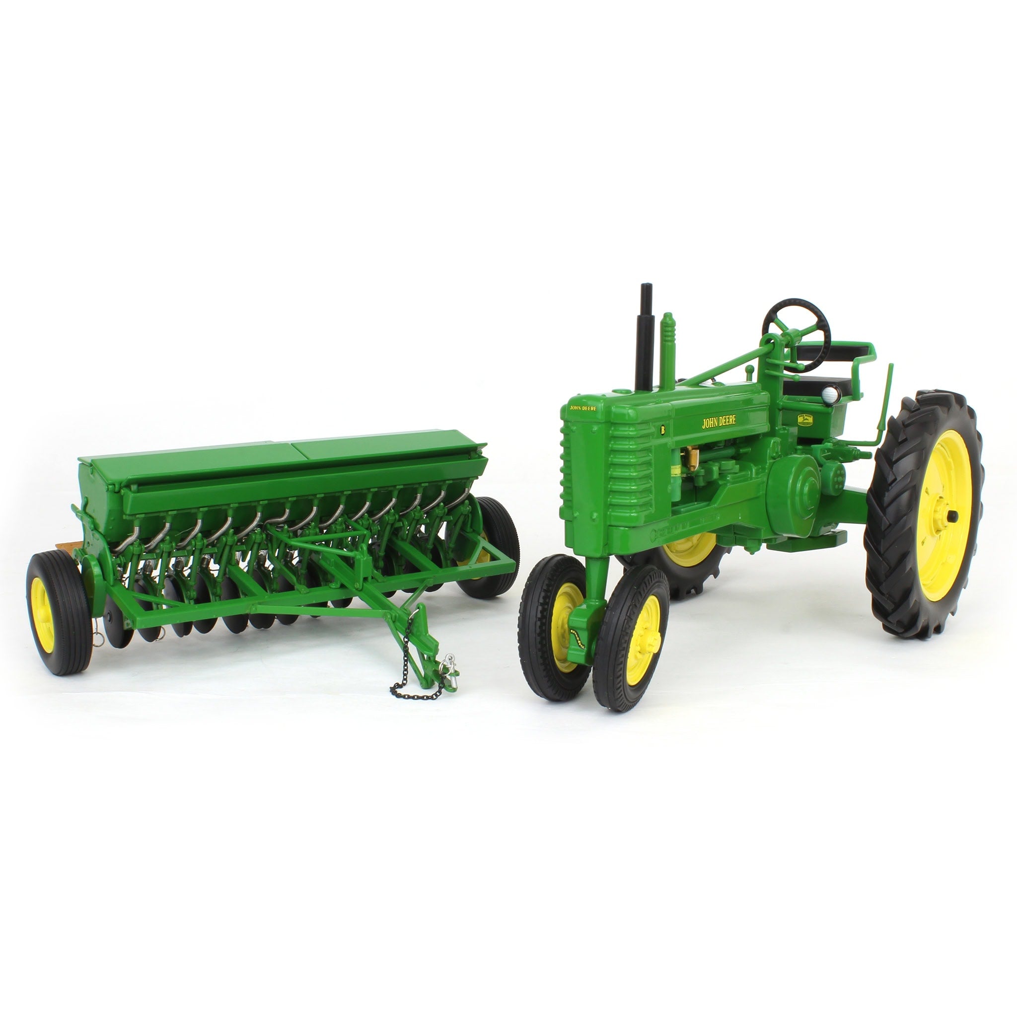 1/16 John Deere Model B Tractor with Grain Drill, 2025 Classic Green R ...