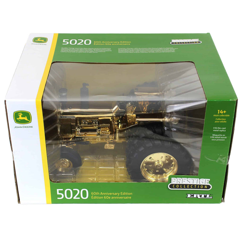 Gold Chrome Chase Unit ~ 1/16 John Deere 5020 Tractor, 60th Anniversary, ERTL Prestige