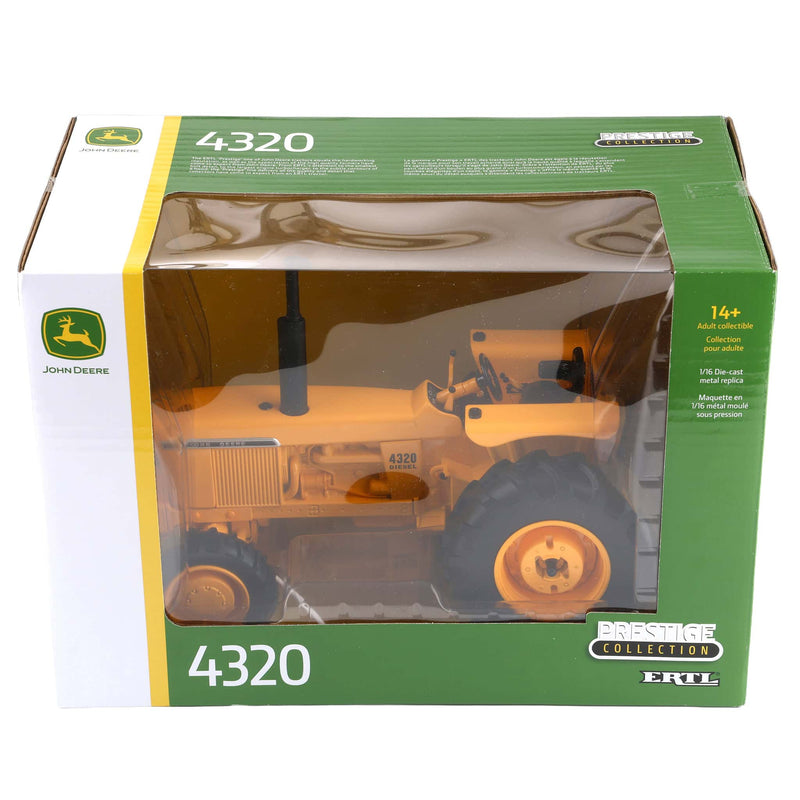 Industrial Yellow Chase Unit ~ 1/16 John Deere 4320 Tractor with FWA, ERTL Prestige