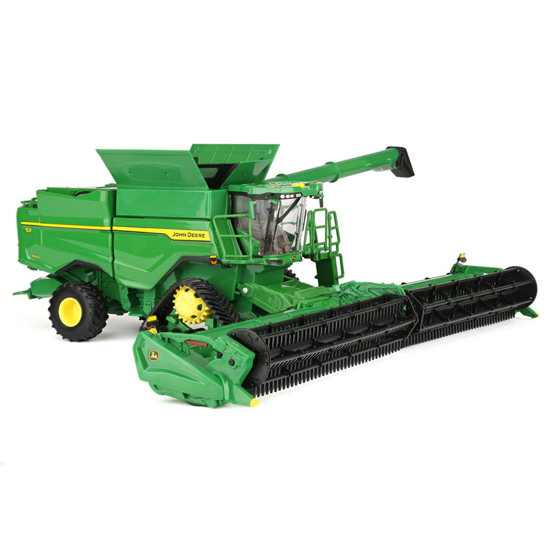 (B&D) 1/32 John Deere S7 900 Tracked Combine with Corn & Grain Heads, ERTL Prestige - Damaged Box