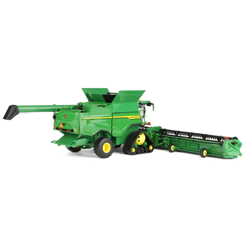 (B&D) 1/32 John Deere S7 900 Tracked Combine with Corn & Grain Heads, ERTL Prestige - Damaged Box
