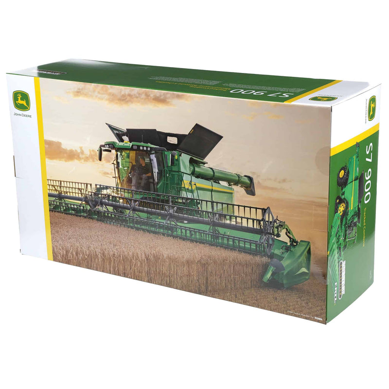 (B&D) 1/32 John Deere S7 900 Tracked Combine with Corn & Grain Heads, ERTL Prestige - Damaged Box