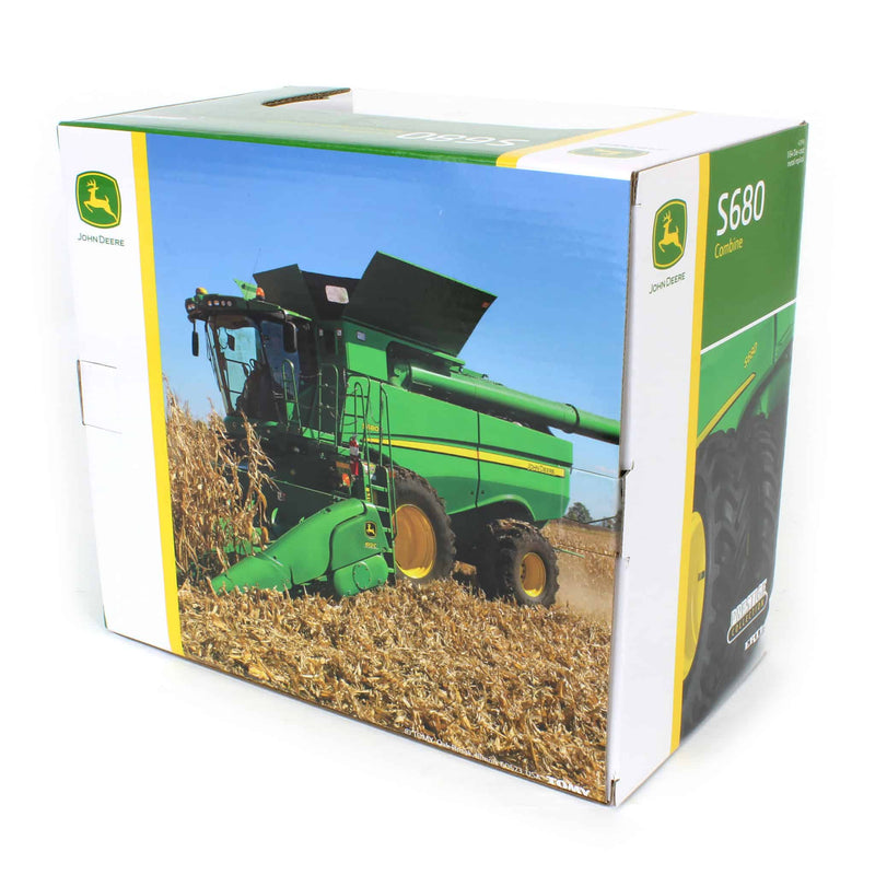 1/64 John Deere S680 Combine with Corn Head & Grain Head, ERTL Prestige Collection