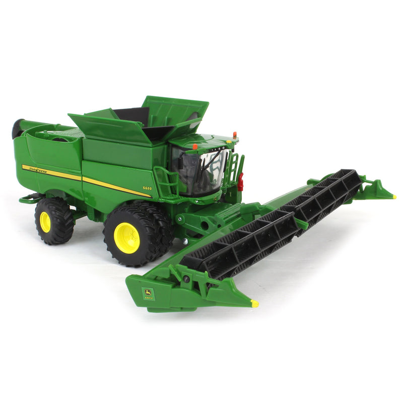 1/64 John Deere S680 Combine with Corn Head & Grain Head, ERTL Prestige Collection