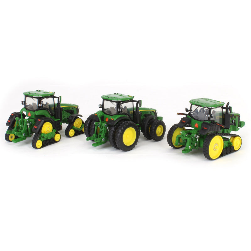 (B&D) - 1/64 John Deere 8R 340, 8RX 340 & 8RT 340 Tractor Set, ERTL Prestige Collection - Damaged Box