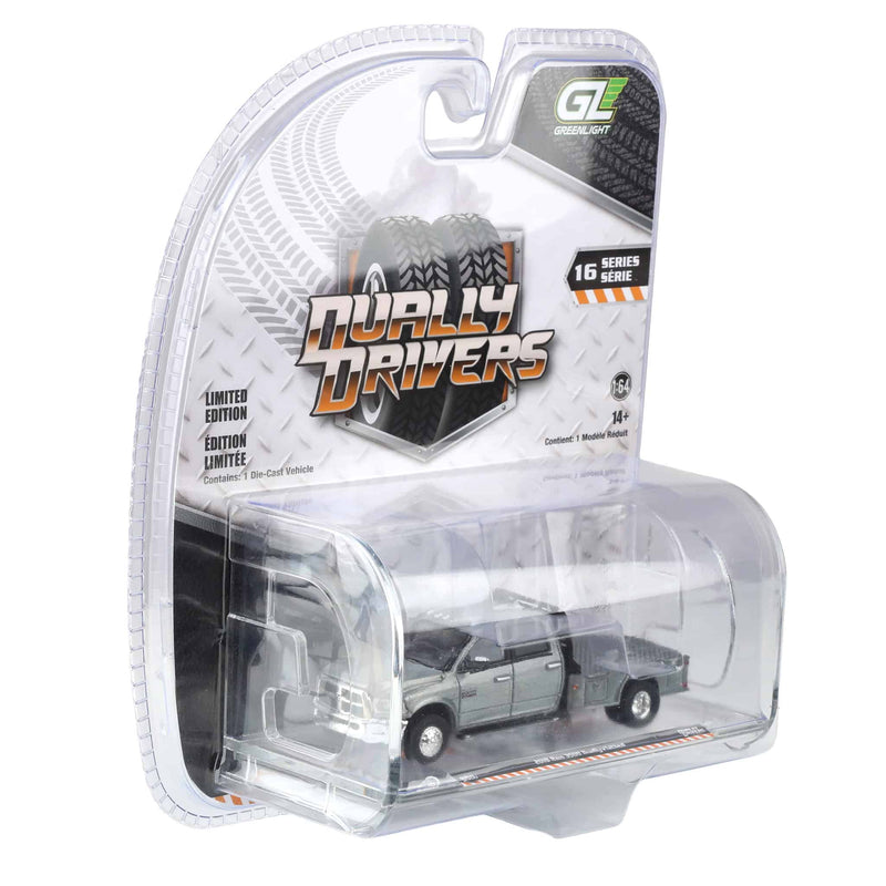 Raw Chase Unit ~ 1/64 2018 Ram 3500 Dually Flatbed, Robin’s Egg Blue, Dually Drivers Series 16