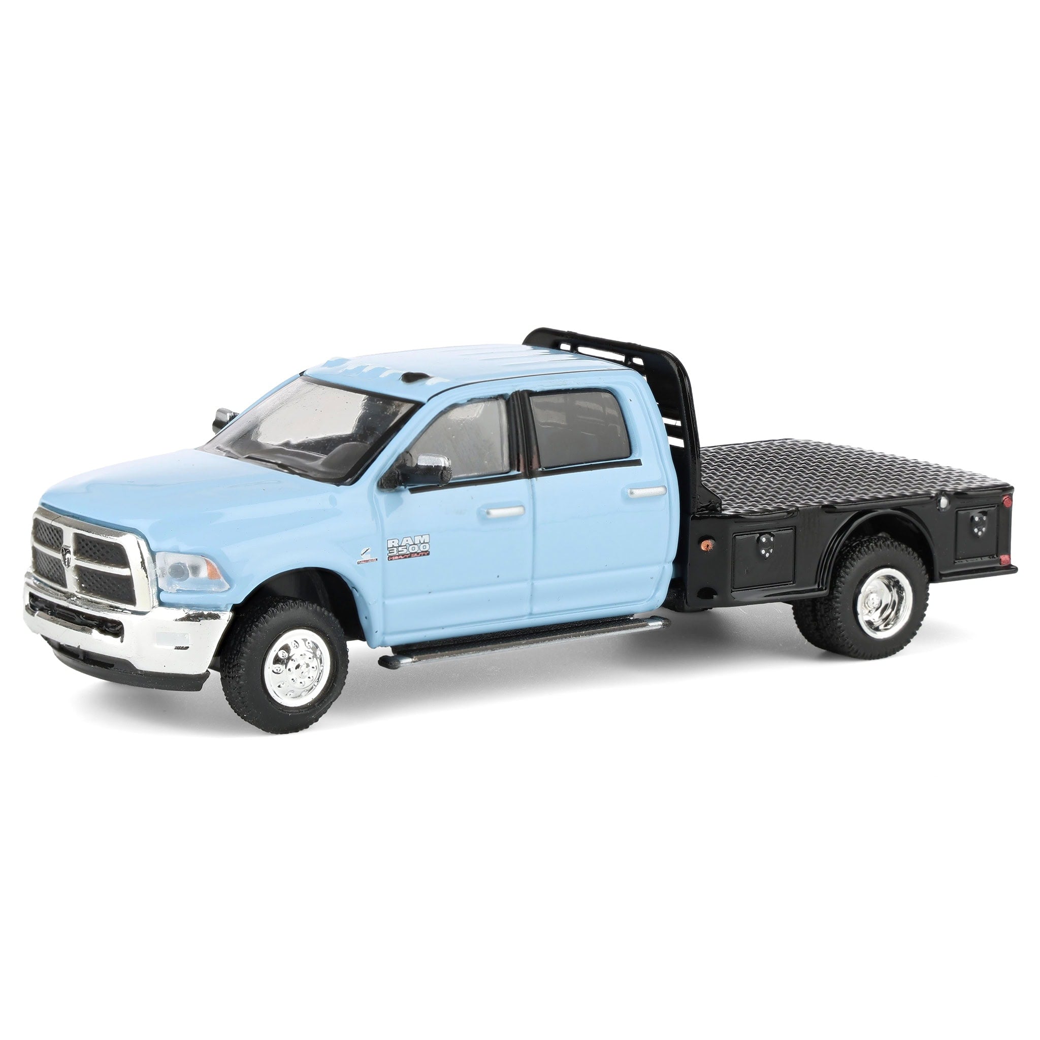 1/64 2018 Ram 3500 Dually Flatbed, Robin's Egg Blue, Dually