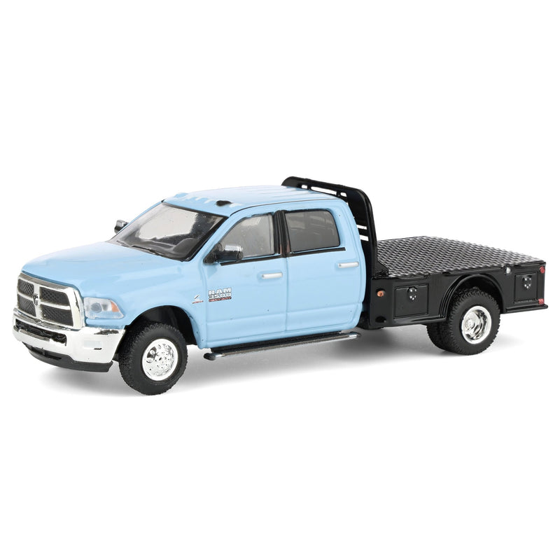 1/64 2018 Ram 3500 Dually Flatbed, Robin’s Egg Blue, Dually Drivers Series 16