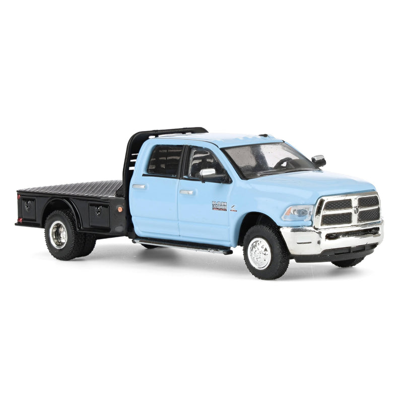 1/64 2018 Ram 3500 Dually Flatbed, Robin’s Egg Blue, Dually Drivers Series 16