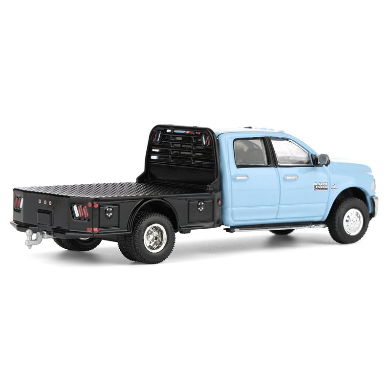 1/64 2018 Ram 3500 Dually Flatbed, Robin’s Egg Blue, Dually Drivers Series 16