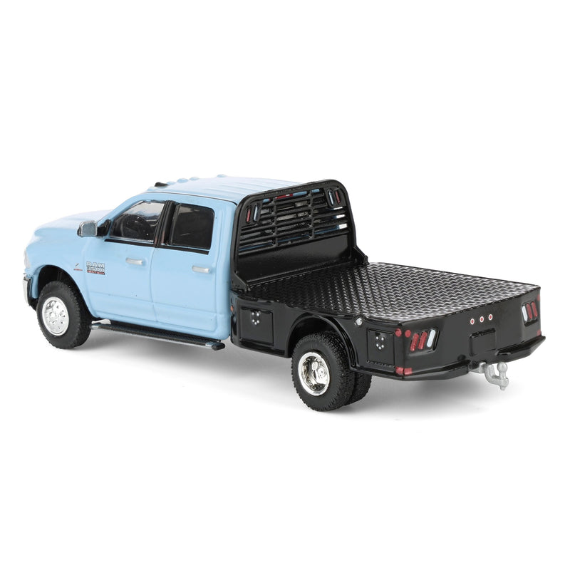 1/64 2018 Ram 3500 Dually Flatbed, Robin’s Egg Blue, Dually Drivers Series 16