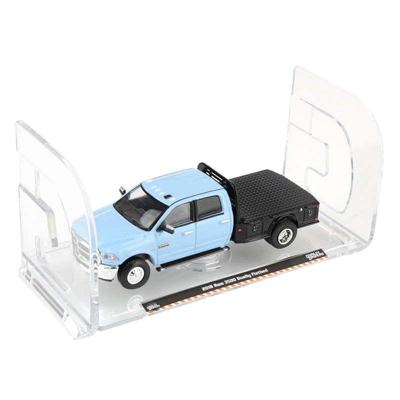 1/64 2018 Ram 3500 Dually Flatbed, Robin’s Egg Blue, Dually Drivers Series 16