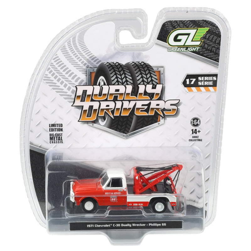 1/64 1971 Chevrolet C-30 Dually Wrecker, Phillips 66, Dually Drivers Series 17