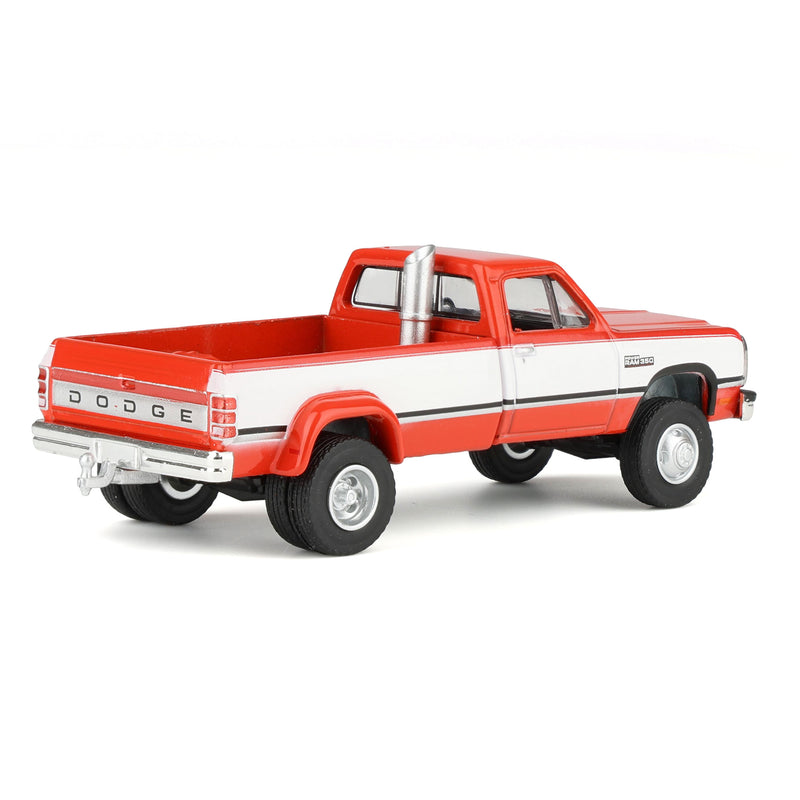 1/64 1993 Dodge Ram D350 Dually, Red & White with Exhaust + Bumper Weights, Dually Drivers Series 17