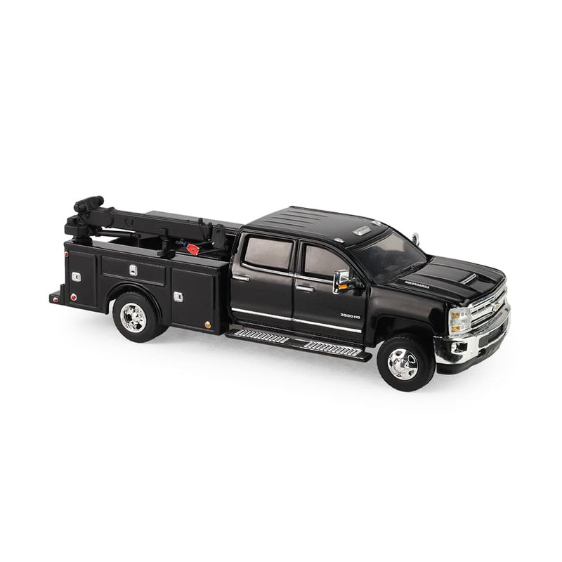 1/64 2016 Chevrolet Silverado 3500 Dually Crane Truck Black, The Dually Drivers Series 17 by GreenLight Collectibles