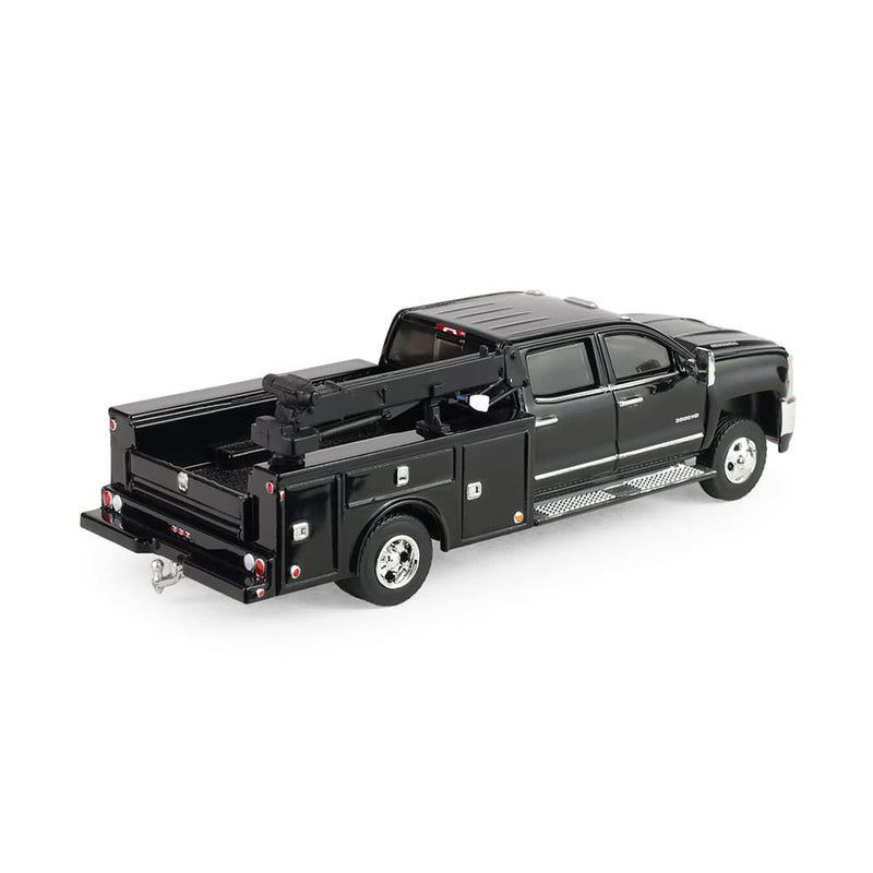 1/64 2016 Chevrolet Silverado 3500 Dually Crane Truck Black, The Dually Drivers Series 17 by GreenLight Collectibles