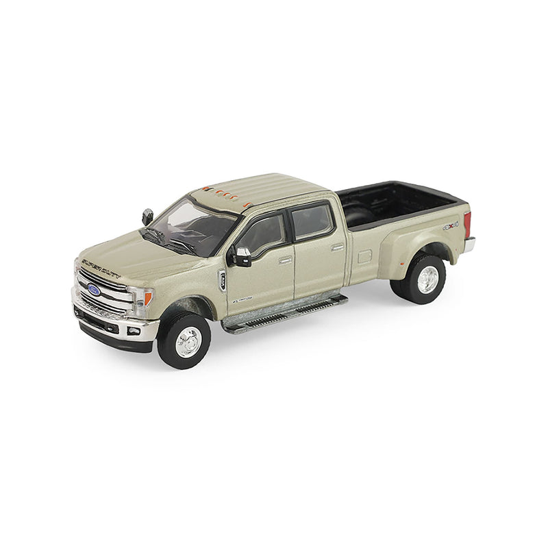 1/64 2018 Ford F-350 Pickup Truck, White Gold, Dually Drivers Series 17