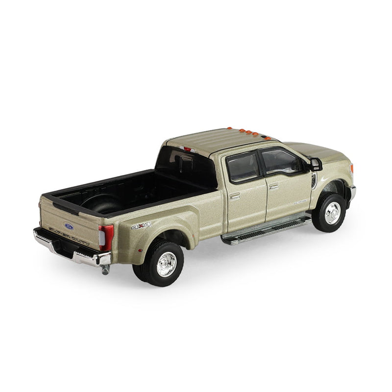 1/64 2018 Ford F-350 Pickup Truck, White Gold, Dually Drivers Series 17