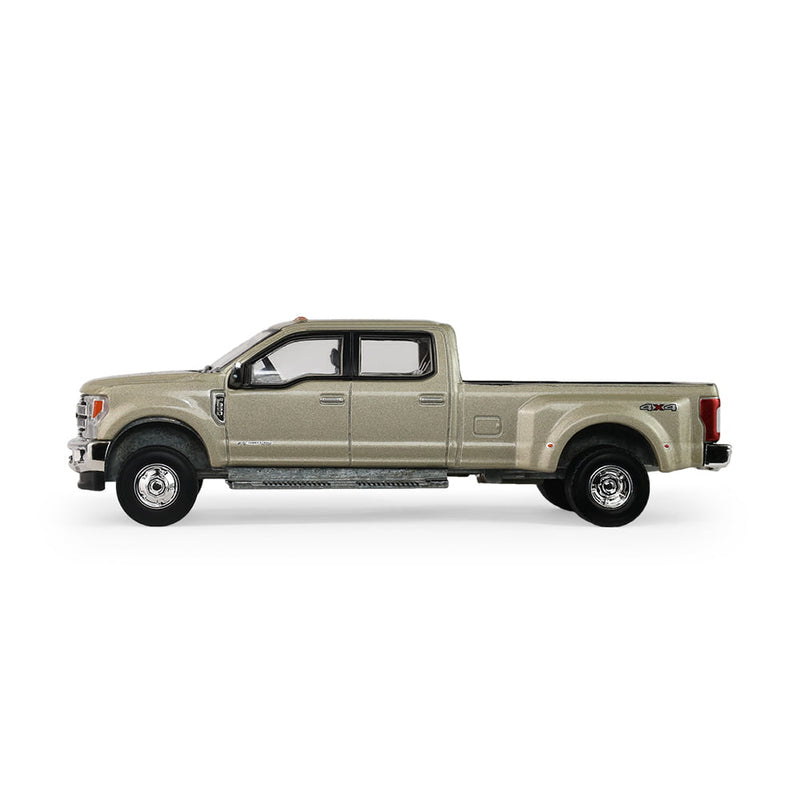1/64 2018 Ford F-350 Pickup Truck, White Gold, Dually Drivers Series 17