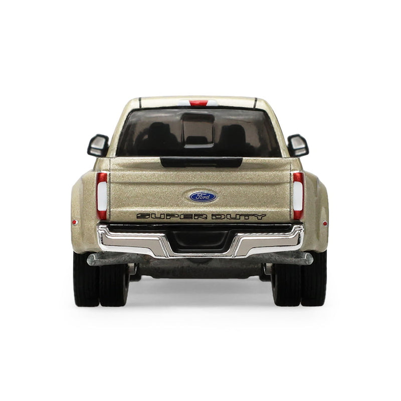 1/64 2018 Ford F-350 Pickup Truck, White Gold, Dually Drivers Series 17
