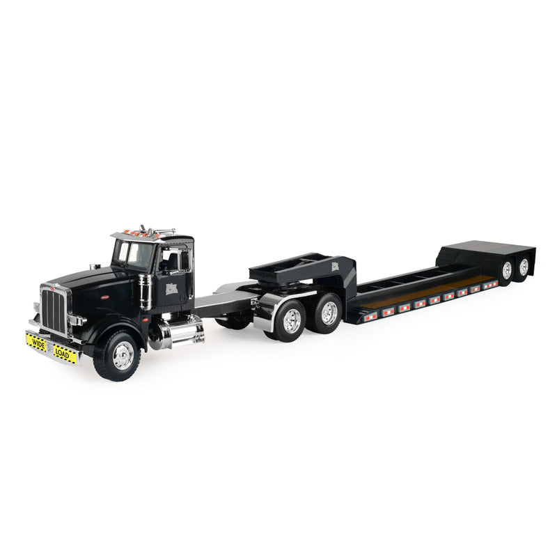 1/16 Peterbilt Model 367 with Lowboy Trailer and Wide Load Signs, Big Farm by ERTL