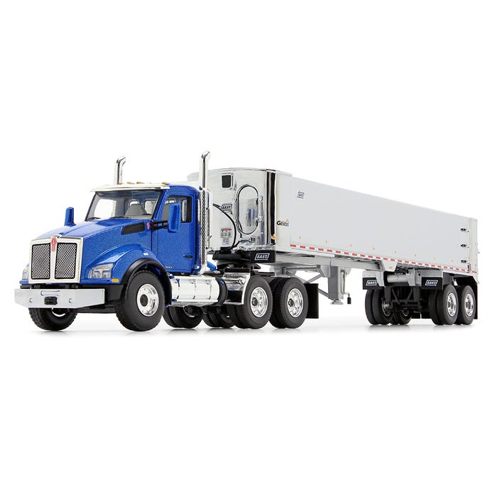 1/50 Kenworth T880, Blue, with East Genesis End Dump Trailer by First Gear
