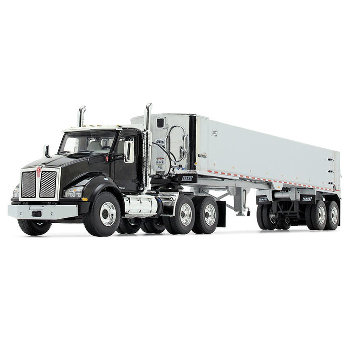 1/50 Kenworth T880, Black and Chrome, with East Genesis End Dump Trailer by First Gear