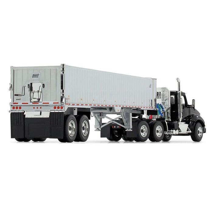 1/50 Kenworth T880, Black and Chrome, with East Genesis End Dump Trailer by First Gear
