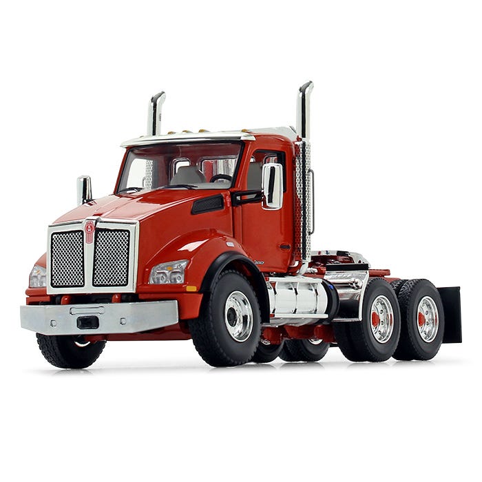 1/50 Kenworth T880, Burnt Orange and Chrome, with East Genesis End Dump Trailer by First Gear