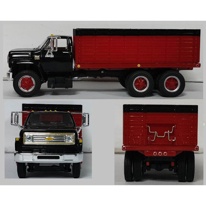 1/64 Chevy C65 Tandem Axle Grain Truck, Black and Red, First Gear