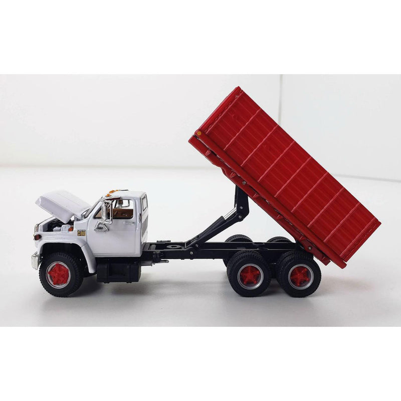 1/64 Chevy C65 Tandem Axle Grain Truck, White and Red, DCP by First Gear