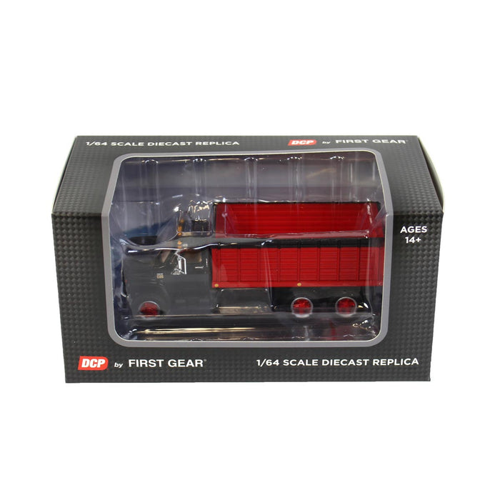 1/64 Chevy C65 Tandem Axle Grain Truck, Black and Red, First Gear